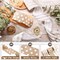 3 Rolls Burlap Wired Ribbons Plaid Wrapping Striped Gingham Grosgrain Ribbon Dot Pattern for DIY Crafts Party Home Decoration, 2.5 Inch x 15 Yards (Linen Color), (Wiaxin-Ribbon-2055)